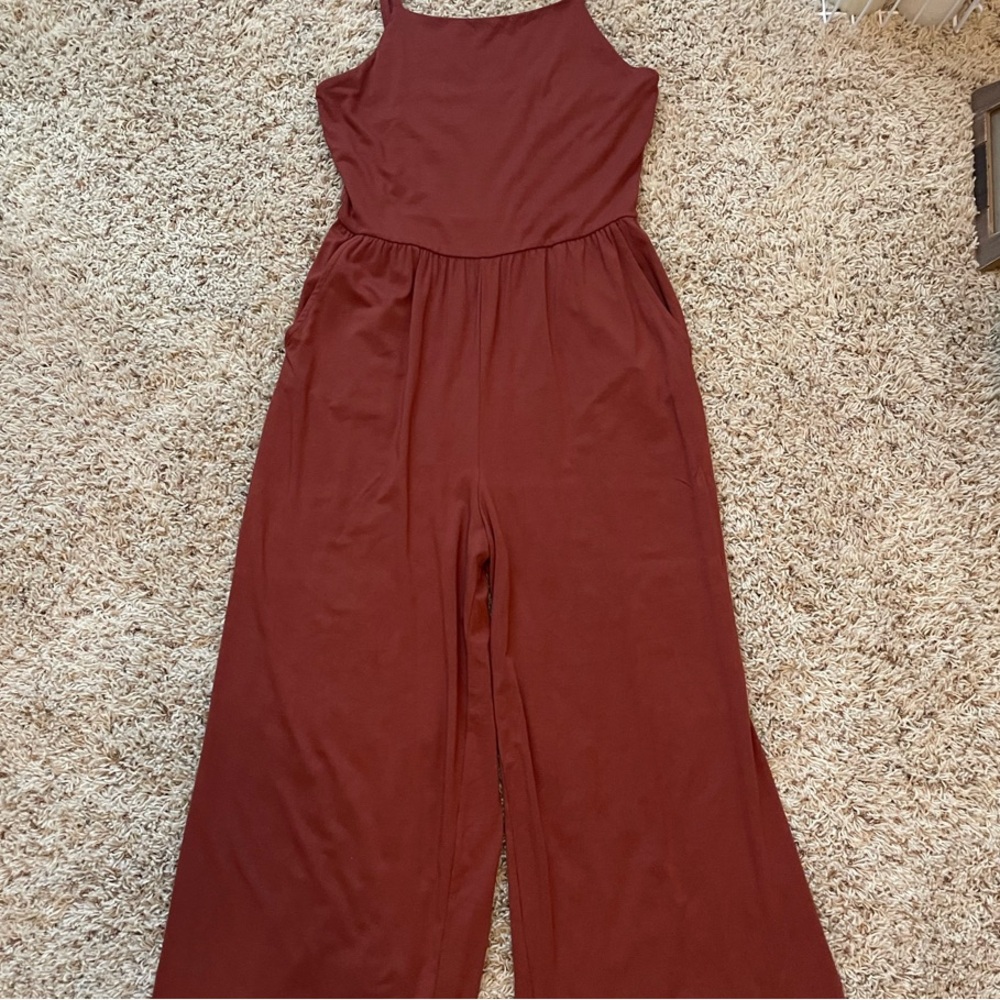 Rust cropped Jumpsuit